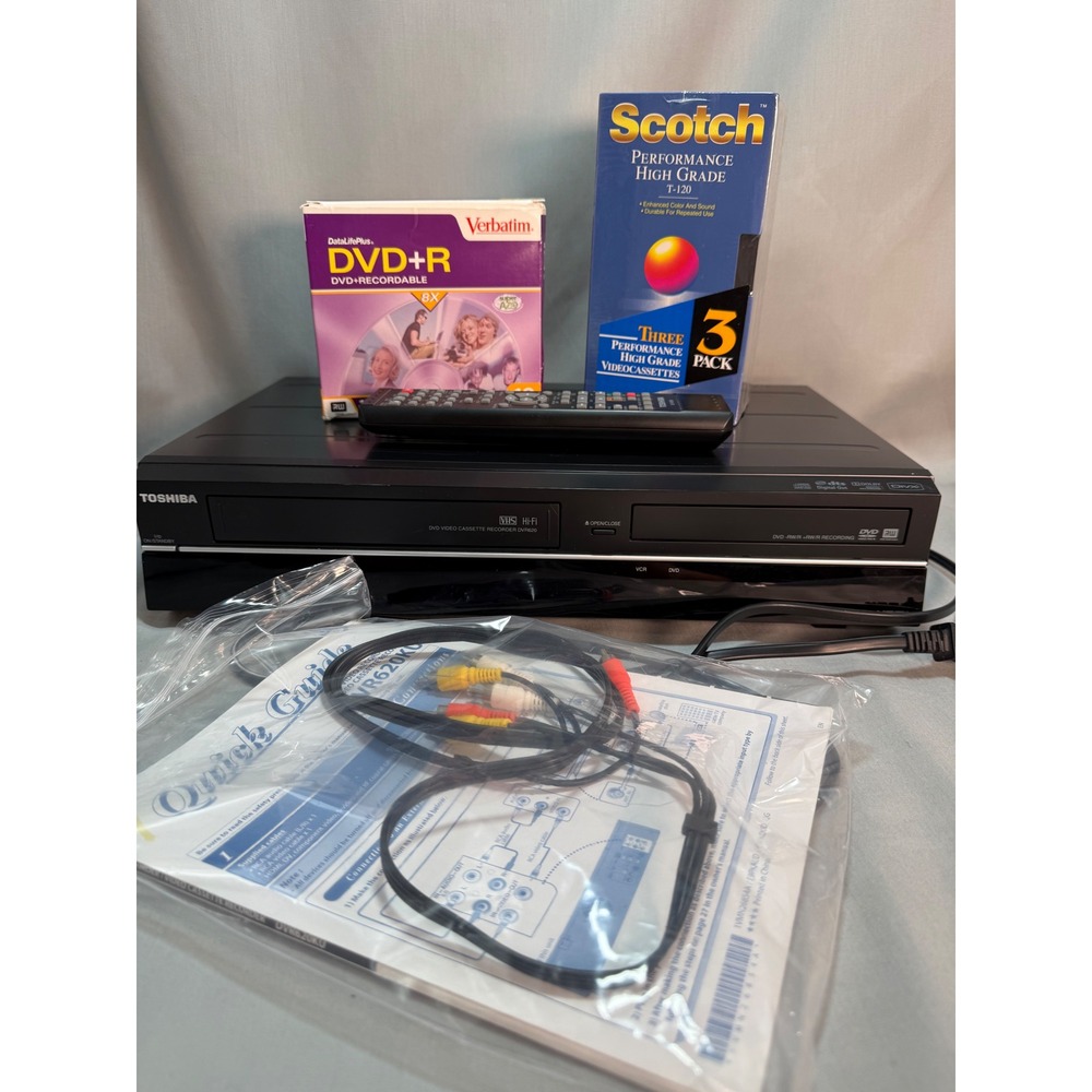Toshiba DVR620KU DVD VHS VCR Combo Recorder HDMI 1080p Dubbing TESTED w/ Remote